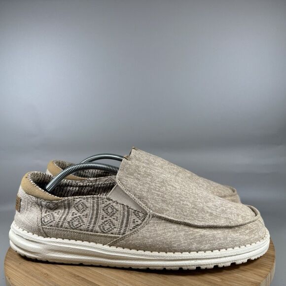 S Hey Dude Thad Mayan Slip on Loafer Sneakers Mens Size 13 Mayan Beige - Picture 1 of 8